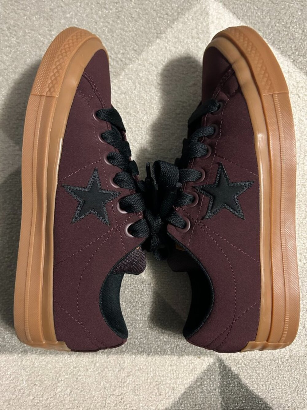 Converse One Star Puffed Bloodstone/Black/Gum Skate Sneaker Men's 9/Women's 10.5
